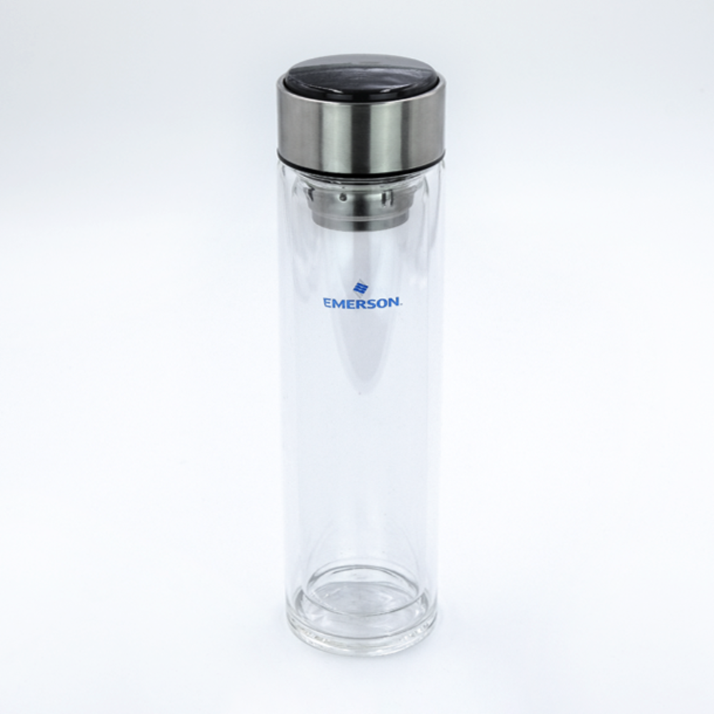 Doppelwandige Flasche aus Borosilikatglas